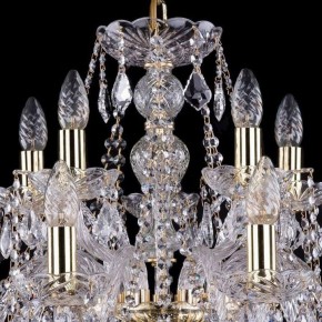 Подвесная люстра Bohemia Ivele Crystal 1411 1411/10+5/240/G/Leafs в Игриме - igrim.mebel24.online | фото 4