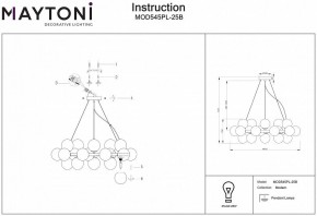 Подвесная люстра Maytoni Dallas MOD545PL-25B в Игриме - igrim.mebel24.online | фото 3