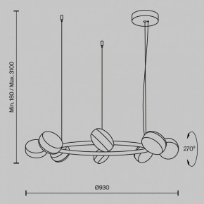 Подвесная люстра Maytoni Mind MOD299PL-L80BC3K в Игриме - igrim.mebel24.online | фото 4
