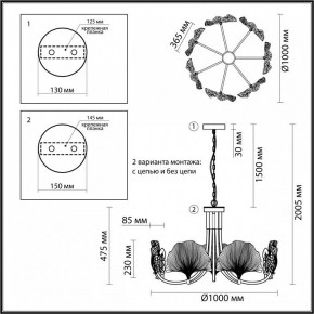 Подвесная люстра Odeon Light Ventaglio 4870/7 в Игриме - igrim.mebel24.online | фото 6
