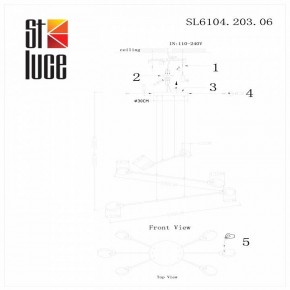 Подвесная люстра ST-Luce Montecelio SL6104.203.06 в Игриме - igrim.mebel24.online | фото 4