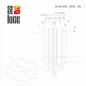 Подвесная люстра ST-Luce Montecelio SL6104.203.16 в Игриме - igrim.mebel24.online | фото 3