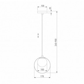Подвесной светильник Eurosvet Dublin 50205/1 черный/бронза в Игриме - igrim.mebel24.online | фото 3