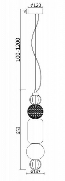 Подвесной светильник Maytoni Collar P069PL-L35CH3K в Игриме - igrim.mebel24.online | фото 5