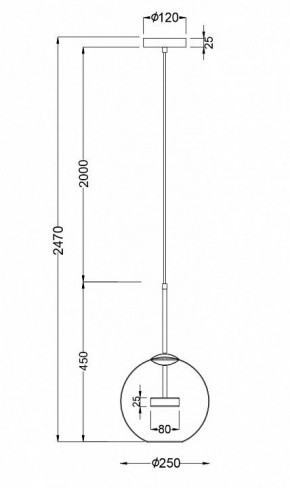 Подвесной светильник Maytoni Cometa MOD055PL-L12G3K в Игриме - igrim.mebel24.online | фото 3