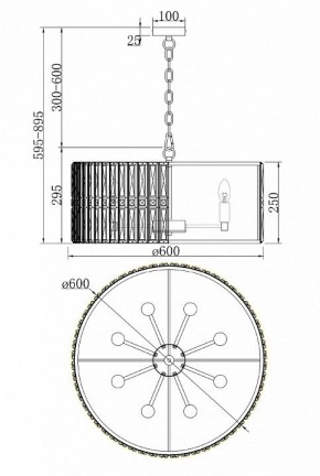 Подвесной светильник Maytoni Facet MOD094PL-08G в Игриме - igrim.mebel24.online | фото 3