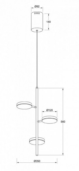 Подвесной светильник Maytoni Fad MOD070PL-L18B3K в Игриме - igrim.mebel24.online | фото 4