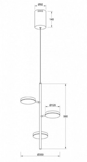 Подвесной светильник Maytoni Fad MOD070PL-L18WK в Игриме - igrim.mebel24.online | фото 4