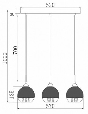 Подвесной светильник Maytoni Iceberg P012-PL-03-N в Игриме - igrim.mebel24.online | фото 4