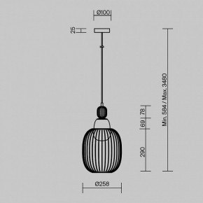 Подвесной светильник Maytoni Levitation MOD376PL-01G1 в Игриме - igrim.mebel24.online | фото 5
