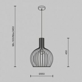 Подвесной светильник Maytoni Roots MOD194PL-01W в Игриме - igrim.mebel24.online | фото 3