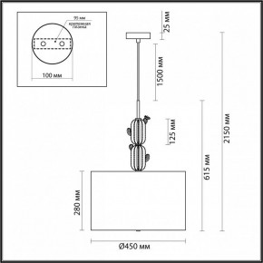 Подвесной светильник Odeon Light Cactus 5425/3 в Игриме - igrim.mebel24.online | фото 6