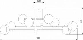 Потолочная люстра Eurosvet Nuvola 70129/8 латунь в Игриме - igrim.mebel24.online | фото 3