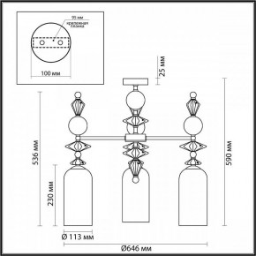 Потолочная люстра Odeon Light Bizet 4855/3C в Игриме - igrim.mebel24.online | фото 3
