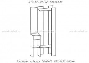 КРИТ-1 Прихожая (Делано светлый) в Игриме - igrim.mebel24.online | фото 2