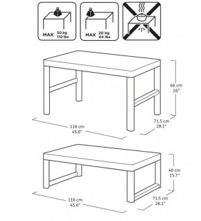 Раскладной стол Лион с регулируемой высотой столешницы (Lyon rattan table) графит (h400/650) в Игриме - igrim.mebel24.online | фото 4