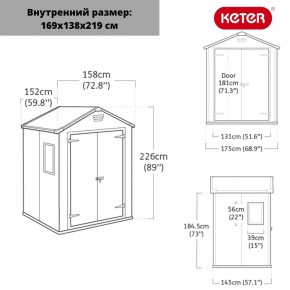 Сарай Манор 6x5DD (Manor 6x5DD) cерый/белый в Игриме - igrim.mebel24.online | фото 3