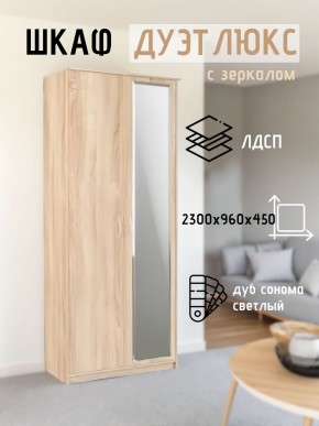 Шкаф 2-х створчатый Дуэт Люкс с зеркалом в Игриме - igrim.mebel24.online | фото 7