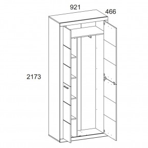 Шкаф 2D OSKAR , цвет дуб Санремо в Игриме - igrim.mebel24.online | фото 4