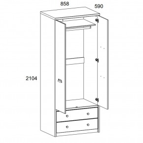 Шкаф 2DG2S/D1, DIESEL , цвет дуб мадура/веллингтон в Игриме - igrim.mebel24.online | фото 2