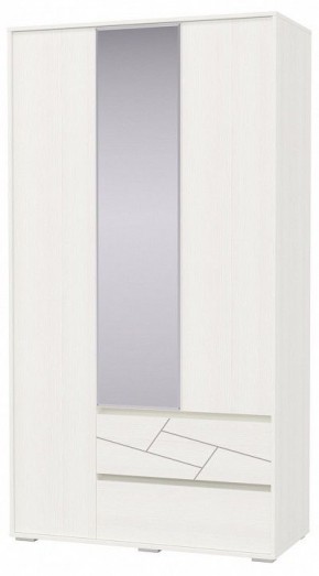 АДЕЛИНА Шкаф 3-х дверный с 2-мя ящ (белый рамух) в Игриме - igrim.mebel24.online | фото