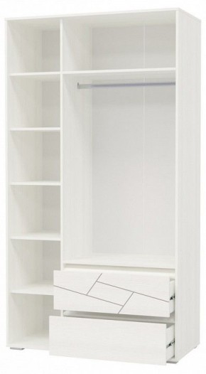 АДЕЛИНА Шкаф 3-х дверный с 2-мя ящ (белый рамух) в Игриме - igrim.mebel24.online | фото 2