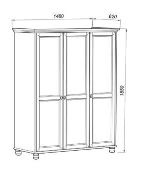 Шкаф 30 Вествик трёхдверный, массив сосны, цвет белый в Игриме - igrim.mebel24.online | фото 2