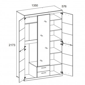 Шкаф 3D2S Z OSKAR , цвет дуб Санремо в Игриме - igrim.mebel24.online | фото 3