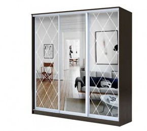 Шкаф-купе ХИТ 22-4-20-656 РОМБ БОЛЬШОЙ ЗЕРКАЛЬНЫЙ в Игриме - igrim.mebel24.online | фото