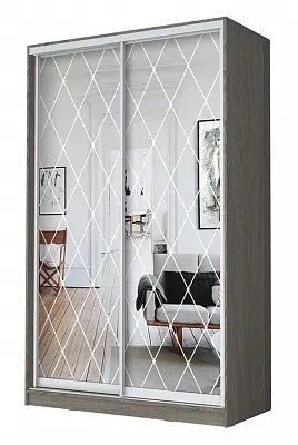 Шкаф-купе ХИТ 24-4-12/2-66 РОМБ БОЛЬШОЙ в Игриме - igrim.mebel24.online | фото