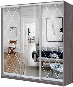 Шкаф-купе ХИТ 24-4-18-656 РОМБ БОЛЬШОЙ ЗЕРКАЛЬНЫЙ в Игриме - igrim.mebel24.online | фото
