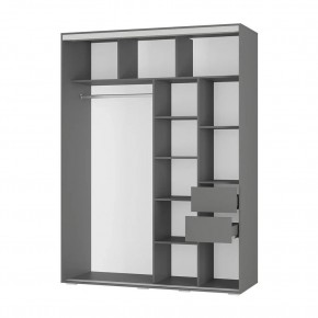 Шкаф-купе Крафт-6 1.6 м ШКК-06 (графит) в Игриме - igrim.mebel24.online | фото 2