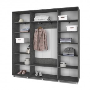 МАРТИН Шкаф-купе Камень темный (2400*450) М441 в Игриме - igrim.mebel24.online | фото 2