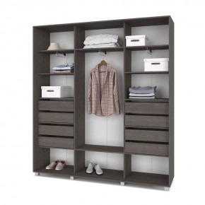 МАРТИН Шкаф-купе с зеркалами Анкор темный (2400*450) М443 в Игриме - igrim.mebel24.online | фото 4