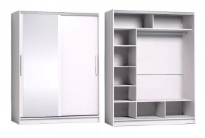 Шкаф-купе Strike/Страйк 1600 с зеркалом (Зеркало/ЛДСП) Белый в Игриме - igrim.mebel24.online | фото