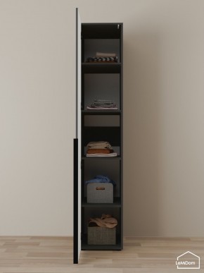 Шкаф Linnea MHR-1-2 2050х400х510 (Графит-М 11.1.25) в Игриме - igrim.mebel24.online | фото 4