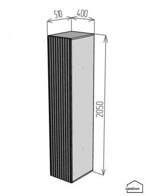 Шкаф Linnea MHR-1-3 2050х400х510 (Белый-М 11.1.2) в Игриме - igrim.mebel24.online | фото 2