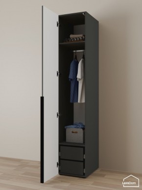 Шкаф Linnea MHR-1-3 2050х400х510 (Графит-М 11.1.25) в Игриме - igrim.mebel24.online | фото 5