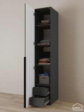 Шкаф Linnea MHR-1-4 2050х400х510 (Графит-М 11.1.25) в Игриме - igrim.mebel24.online | фото 6