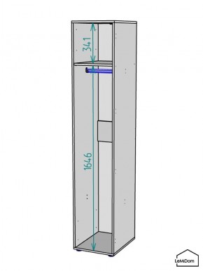 Шкаф Linnea MHR-1PO 2050х400х510 (Белый-М 11.1.2) в Игриме - igrim.mebel24.online | фото 3