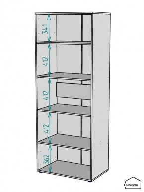Шкаф Linnea MHR-2-2 2050х800х510 (Графит-М 11.1.25) в Игриме - igrim.mebel24.online | фото 3