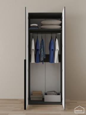 Шкаф Linnea MHR-2 2050х800х510 (Графит-М 11.1.25) в Игриме - igrim.mebel24.online | фото 4