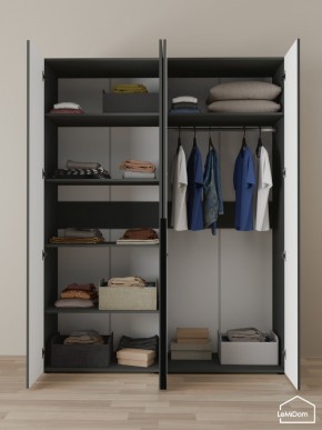 Шкаф Linnea MHR-4-1 2050х1600х510 (Графит-М 11.1.25) в Игриме - igrim.mebel24.online | фото 4