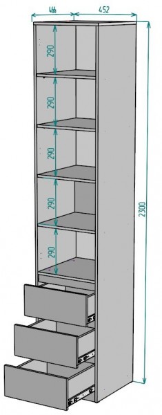 Шкаф Мальта H159 в Игриме - igrim.mebel24.online | фото 2