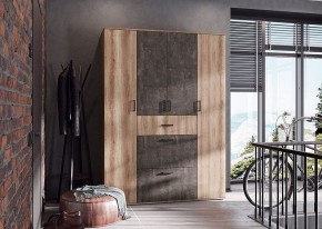 Шкаф Нельсон ШК-03 (Шкаф Дуб каньон/Железный камень) в Игриме - igrim.mebel24.online | фото