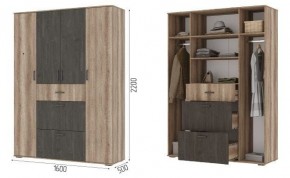 Шкаф Нельсон ШК03 Дуб каньон/железный камень в Игриме - igrim.mebel24.online | фото 2
