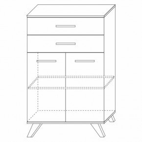 Шкаф низкий Вега Скандинавия в Игриме - igrim.mebel24.online | фото 5