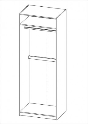 Шкаф ПЕГАС двухдверный, цвет Дуб Сонома в Игриме - igrim.mebel24.online | фото 3