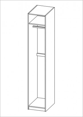 Шкаф ПЕГАС однодверный с рамочным фасадом, цвет белый в Игриме - igrim.mebel24.online | фото 3