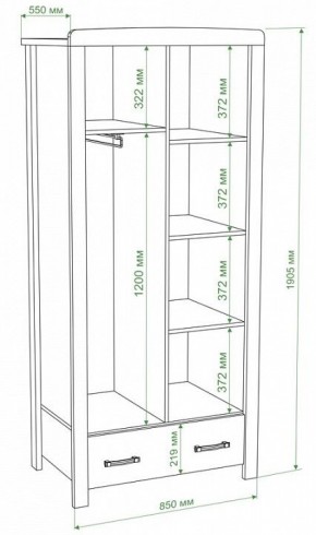 Шкаф платяной Бартоло Ш2Д в Игриме - igrim.mebel24.online | фото 2